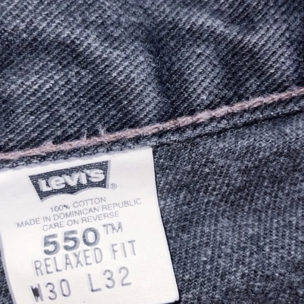 Levi's 550 Faded Black Vintage Straight Leg Jean 30/27" - Picture 6 of 12